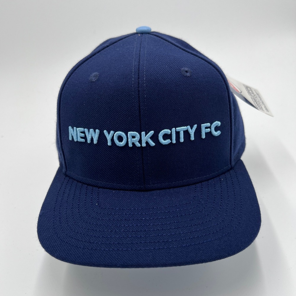MLS‎ New York City FC Snapback Hat Navy Blue Light Blue NYCFC Soccer Cap NWT